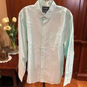Bonobos All Cotton Preppy Standard Fit Shirt Men’s M Mint Green Beachy Breezy